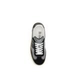 Balmain Gray Calf Leather Bos Taurus Low Top Sneakers - Image 4