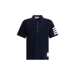 Thom Browne Blue Cotton Polo Shirt