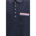 Thom Browne Blue Cotton Polo Shirt - Image 3
