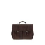 Brunello Cucinelli Bordeaux Calf Leather Bos Taurus Luggage And Travel