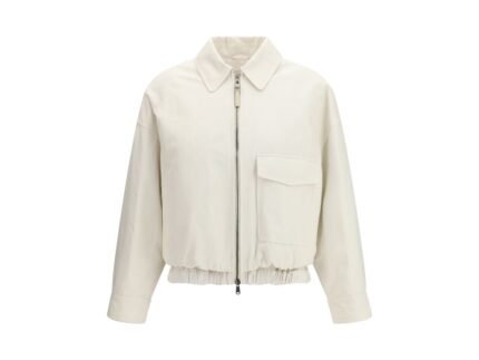 Brunello Cucinelli White Cotton Denim Jacket