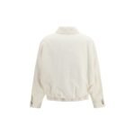 Brunello Cucinelli White Cotton Denim Jacket - Image 2