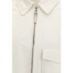 Brunello Cucinelli White Cotton Denim Jacket - Image 3