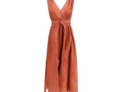 Brunello Cucinelli Multicolor Cotton Casual Dress
