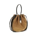 Ferragamo Brown Calf Leather Bos Taurus Backet Bag - Image 2