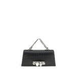 Alexander McQueen Black Calf Leather Bos Taurus Shoulder Bag