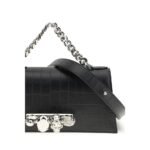 Alexander McQueen Black Calf Leather Bos Taurus Shoulder Bag - Image 4