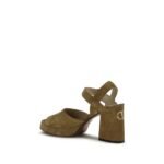 Valentino Garavani Beige Calf Leather Bos Taurus Platform Sandals - Image 3