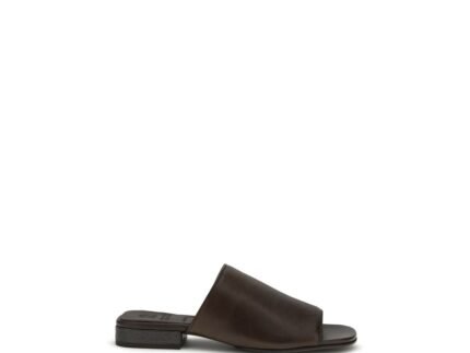 Brunello Cucinelli Brown Calf Leather Bos Taurus Slides