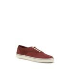 Brunello Cucinelli Bordeaux Calf Leather Bos Taurus Low Top Sneakers - Image 2