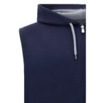 Hanorac Brunello Cucinelli Albastru din Bumbac - imagine 3