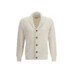 Cardigan Brunello Cucinelli cotton Bej din Bumbac