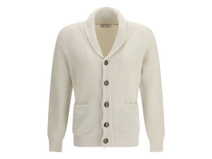 Brunello Cucinelli Beige Cotton Cardigan