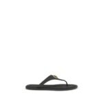 Versace Black Rubber Flip-Flop Sandals