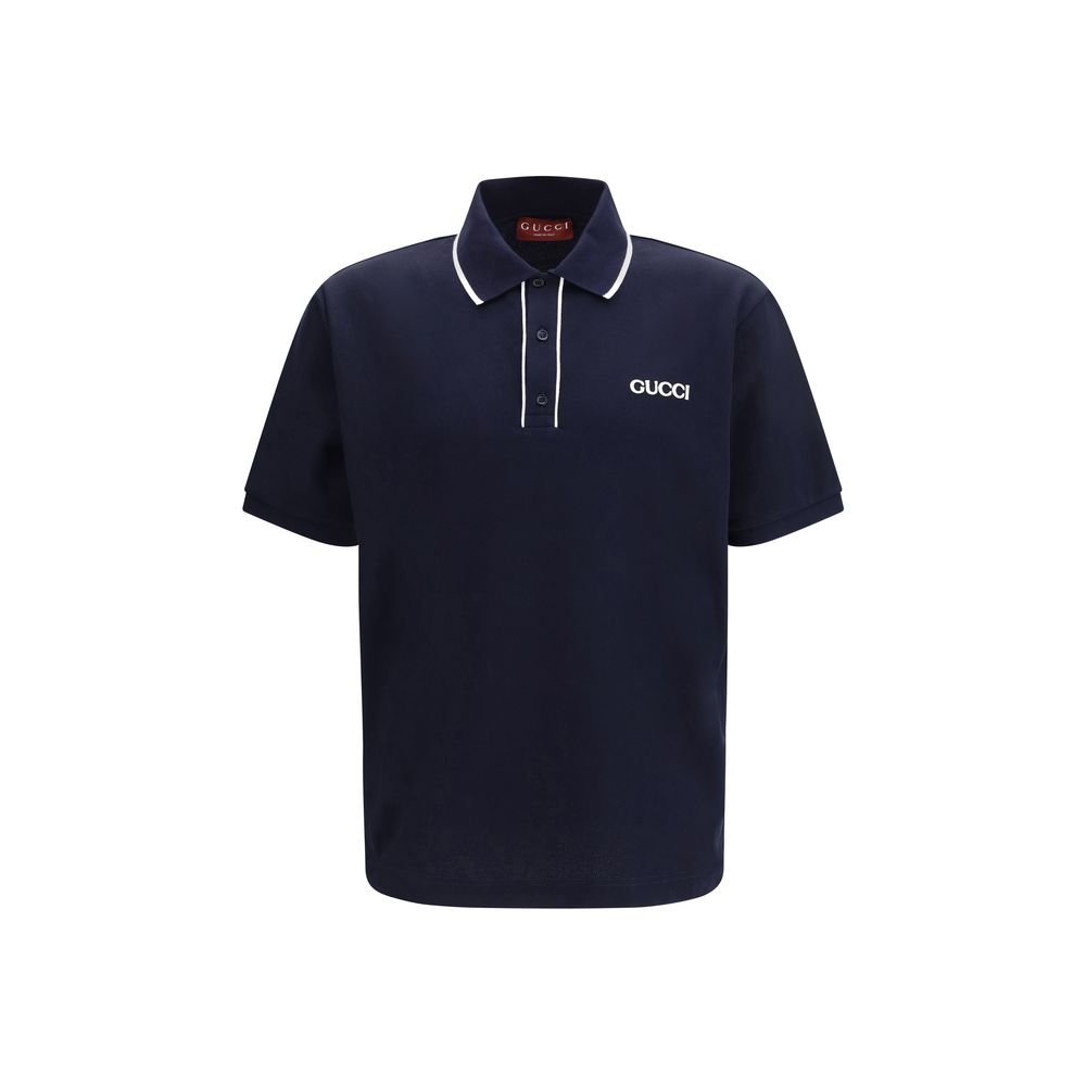 10509803.jpeg Gucci Blue Cotton Polo Shirt - Image 1
