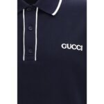 Gucci Blue Cotton Polo Shirt - Image 3