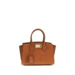 Ferragamo Brown Calf Leather Bos Taurus Handbag