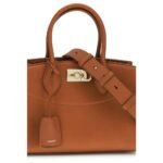 Ferragamo Brown Calf Leather Bos Taurus Handbag - Image 4