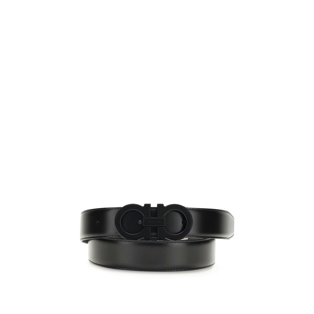 10511575.jpeg Ferragamo Black Calf Leather Bos Taurus Regular Belt - Image 1