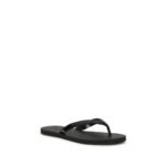 Prada Black Calf Leather Bos Taurus Flip-Flop Sandals - Image 2