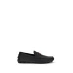 Gucci Black Calf Leather Bos Taurus Slip-On Loafers