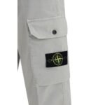 Stone Island Gray Cotton Cargo Pants - Image 3