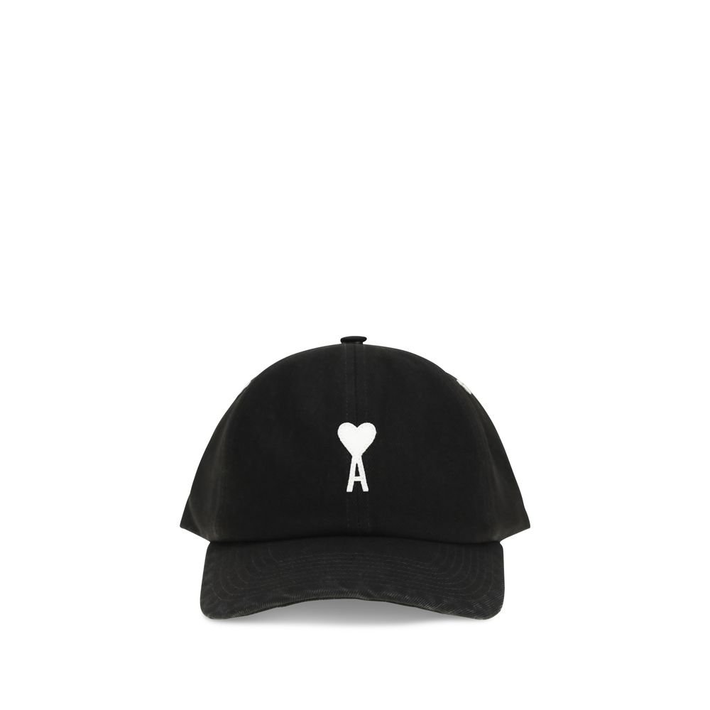 10514806.jpeg Ami Paris Black Cotton Cap (Baseball Hat) - Image 1
