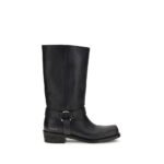 Golden Goose Black Calf Leather Bos Taurus Ankle Boots