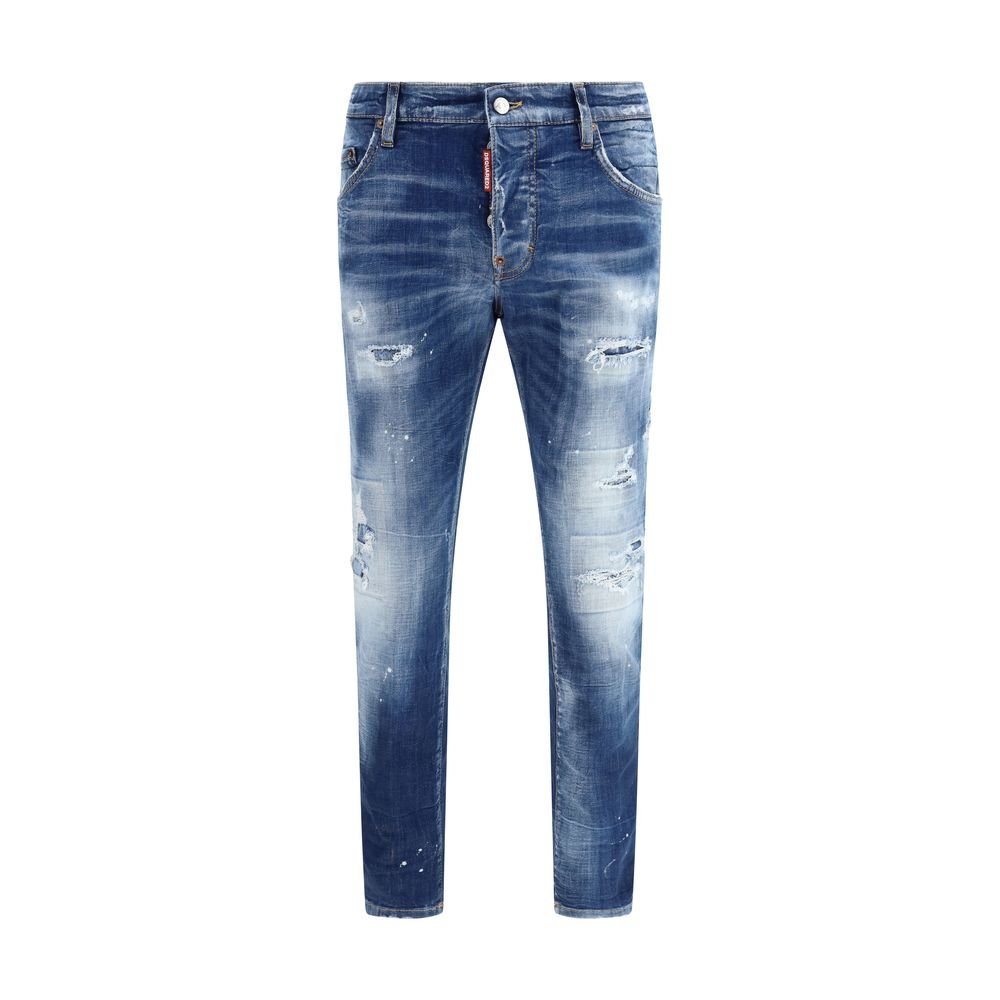 10517674.jpeg Dsquared² Blue Cotton Straight-Leg Jeans - Image 1