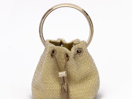 Jimmy Choo Yellow Bon Bon Micro Crystals Bucket
