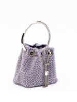 Jimmy Choo Light Purple Bon Bon Micro Crystals Bucket - Image 3