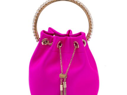 Jimmy Choo Fuchsia Bon Bon Satin Bucket