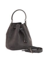 Jimmy Choo Dark Grey Bon Bon Suede Bucket - Image 3