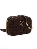 Jimmy Choo Brown Suede Avenue Camera Crossbody Bag - Image 2