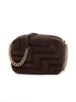 Jimmy Choo Brown Suede Avenue Camera Crossbody Bag - Image 3