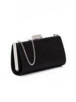 Jimmy Choo Black Satin Crossbody Bag - Image 2