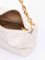 Jimmy Choo White Diamond Hobo Leather Shoulder Bag - Image 4