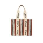Chloé Brown Linen Tote Bag