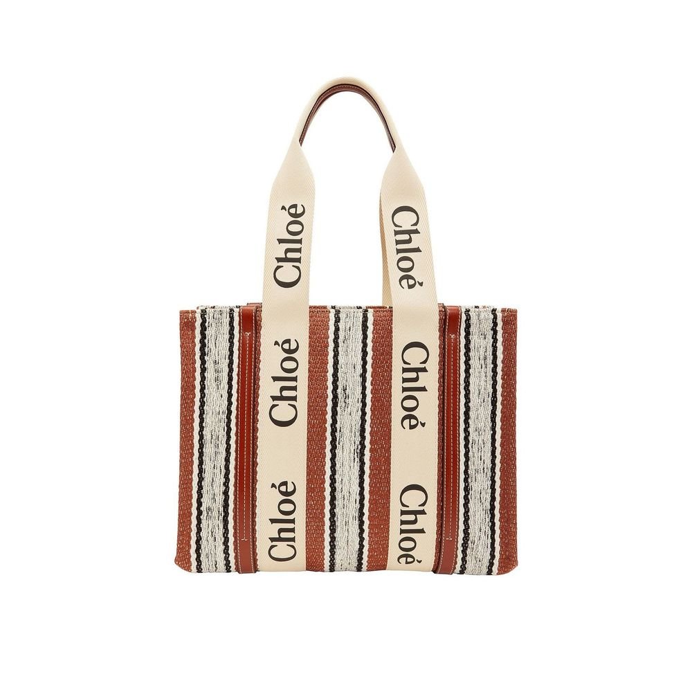 10524750.jpeg Chloé Brown Linen Tote Bag - Image 1