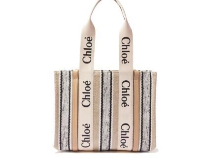 Chloé Beige Linen Tote Bag