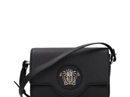 Versace Black Leather Crossbody Bag