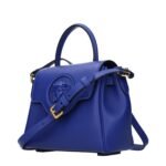 Versace Blue Leather Handbag - Image 2