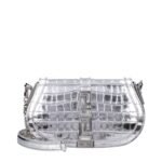 Versace Gray Leather Shoulder Bag