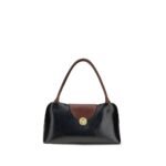 Versace Black Calf Leather Bos Taurus Shoulder Bag