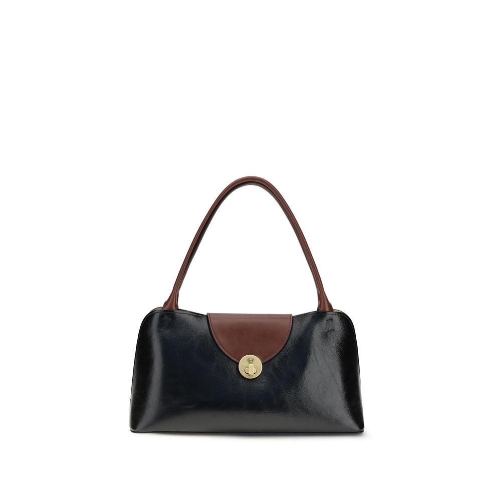 10541444.jpeg Versace Black Calf Leather Bos Taurus Shoulder Bag - Image 1