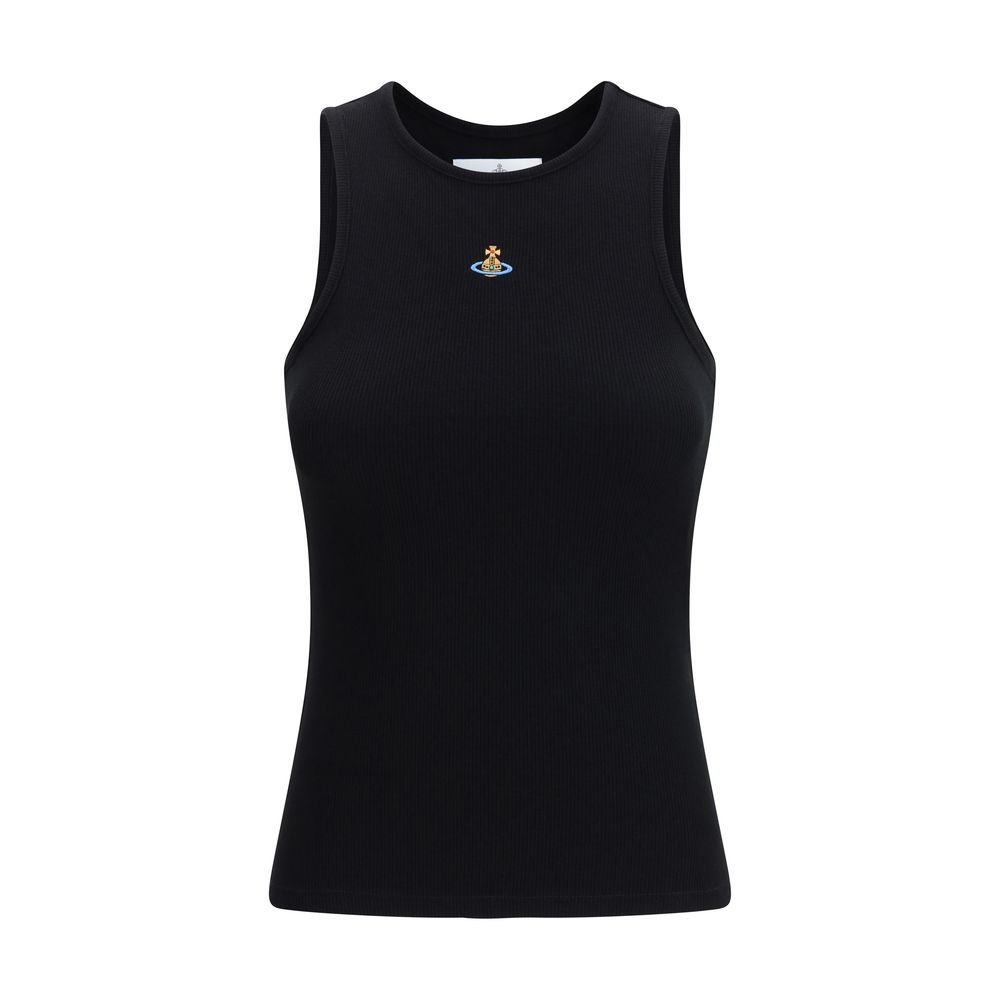 10541797.jpeg Vivienne Westwood Black Cotton Sleeveles T-Shirt - Image 1