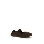 Miu Miu Brown Calf Leather Bos Taurus Ballet Flats - Image 2