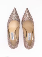 Jimmy Choo Rose Coarse Glitter Love 85 Pumps - Image 3