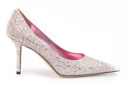 Jimmy Choo Candy Pink Glitter Love 85 Pumps
