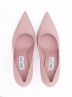 Jimmy Choo Pink Lizard Printed Leather Love 85 Pumps - Image 3